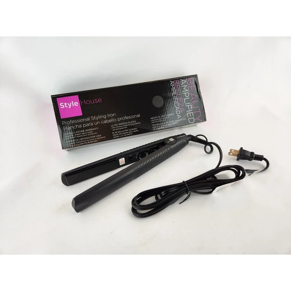 NEW Style House Beauty Amplified Style Ceramic Flat Iron Hair Straightener 1.25